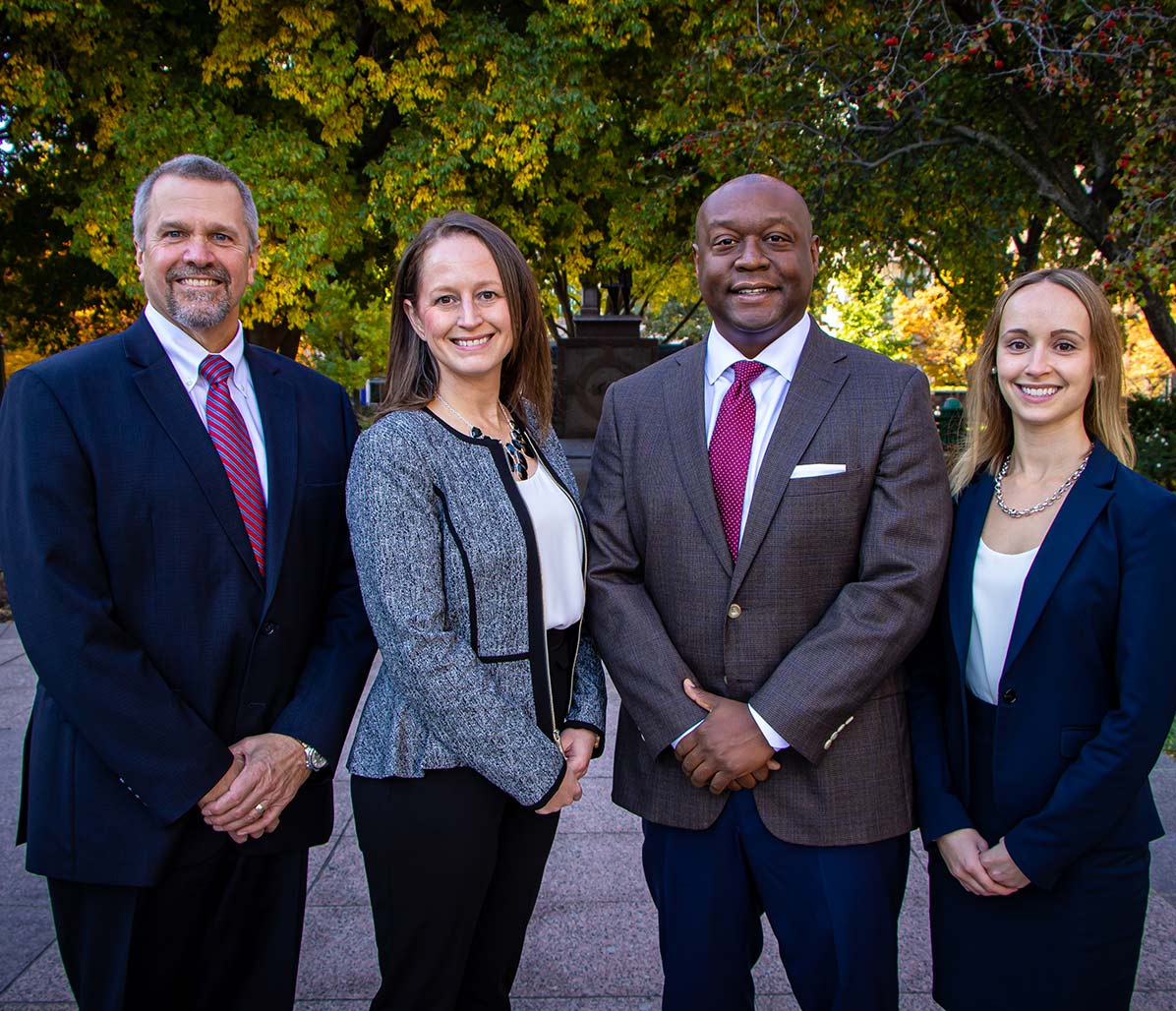 Government Advantage Group Staff. Left to right: partners Kevin Futryk, Amanda Sines and John Singleton, and Julia Wynn, Director of Government Affairs